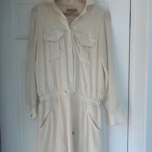 Banana Republic Heritage Collection Ivory Drop Waist Dress. Size 4.